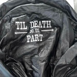 Bridal Leather Jacket - til death do us part